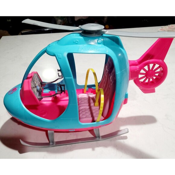 Barbie Helicopter Dreamhouse Adventures Pink and Blue with Spinning Rotor 2018 - Picture 5 of 12